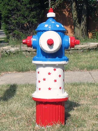 American Flag - Sunset and N. Michigan